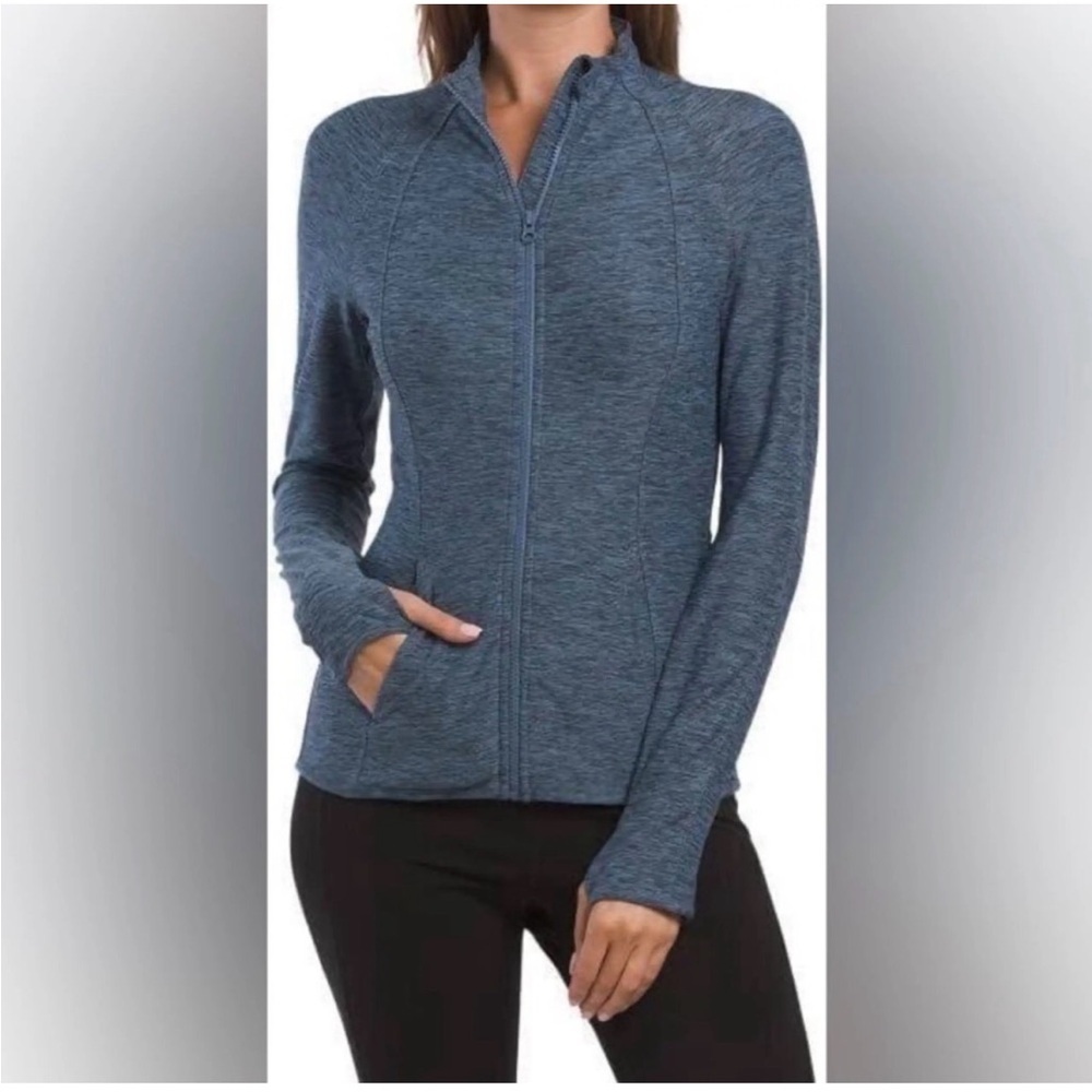 Yogalicious Lux Navy full-zip athletic jacket Size medium